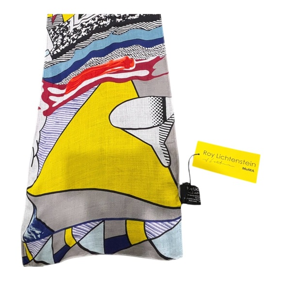 MoMA Roy Lichtenstein Scarf Green Street Mural Scarf - Picture 10 of 15